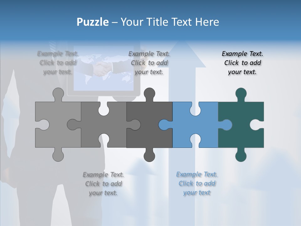 Laptop Computer Finger PowerPoint Template