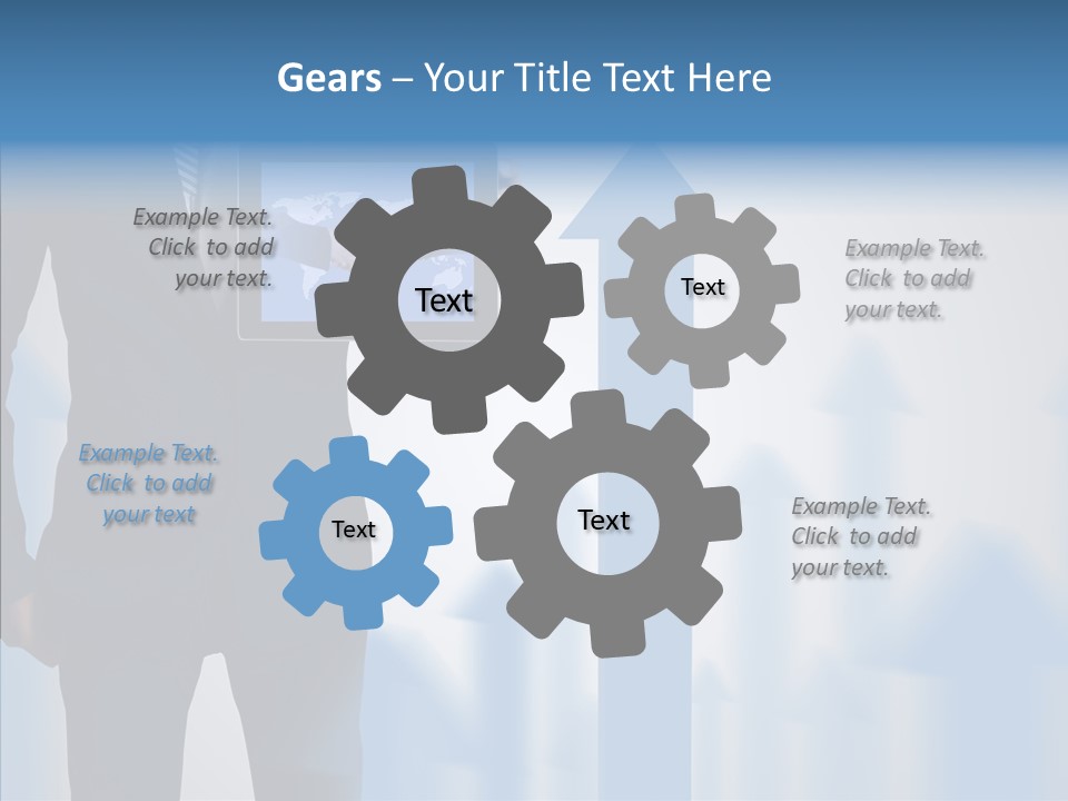 Laptop Computer Finger PowerPoint Template
