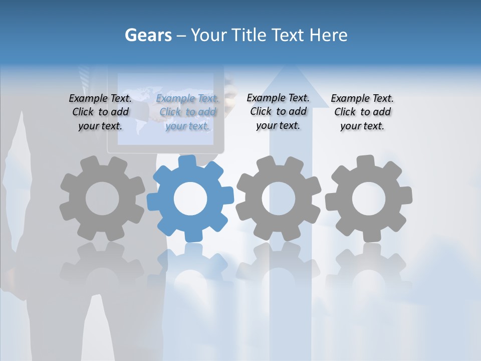 Laptop Computer Finger PowerPoint Template