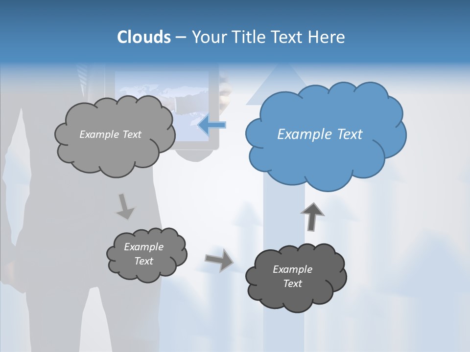 Laptop Computer Finger PowerPoint Template