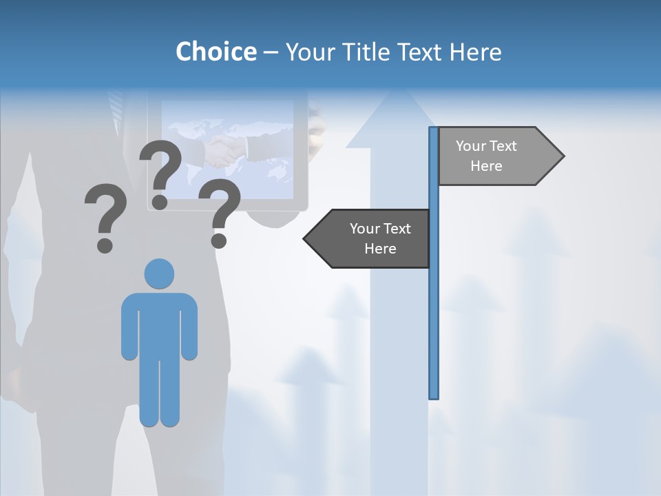 Laptop Computer Finger PowerPoint Template
