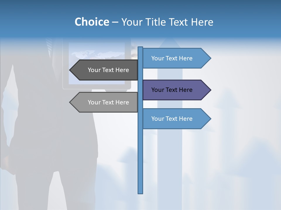 Laptop Computer Finger PowerPoint Template