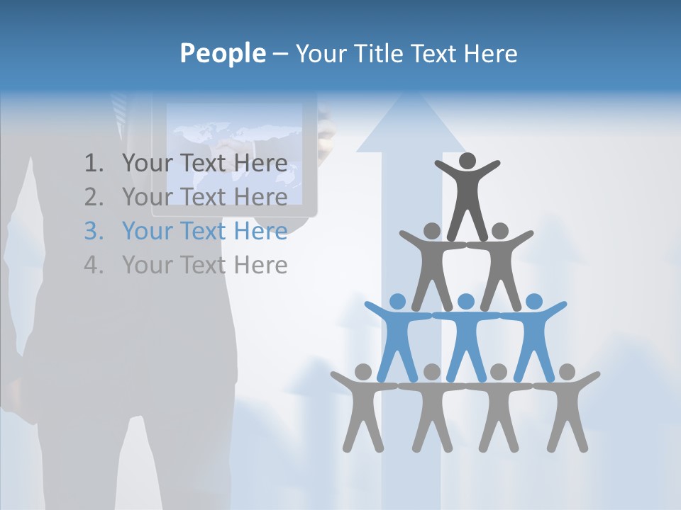 Laptop Computer Finger PowerPoint Template