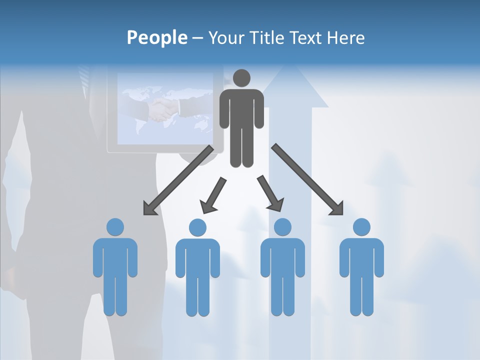 Laptop Computer Finger PowerPoint Template
