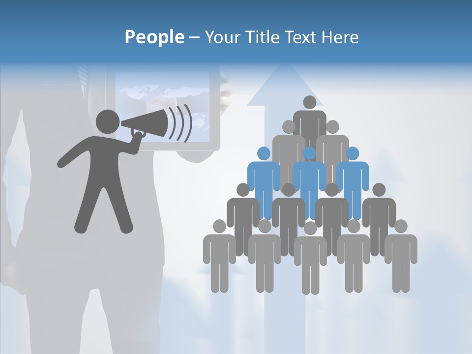 Laptop Computer Finger PowerPoint Template