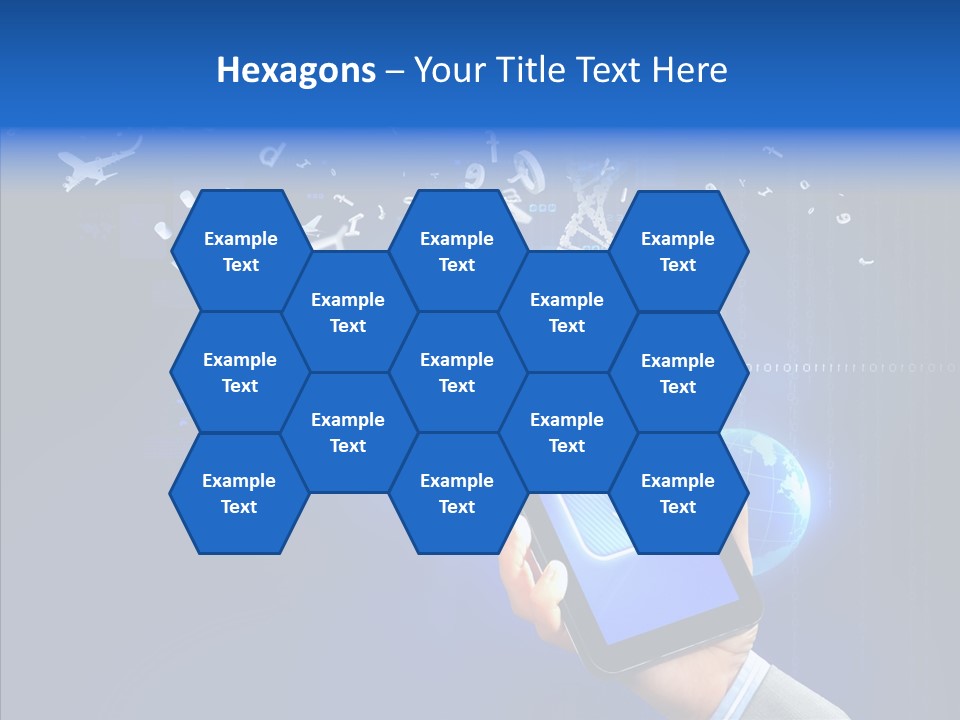 Hand Holding Monitor PowerPoint Template