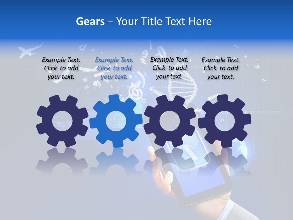 Hand Holding Monitor PowerPoint Template