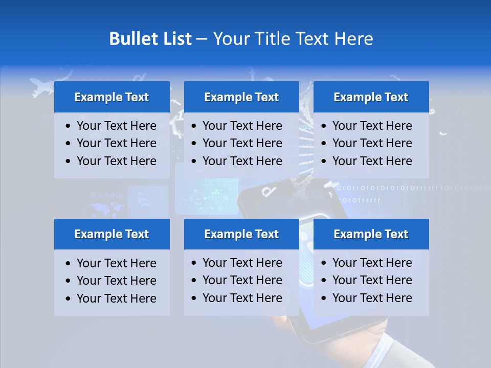 Hand Holding Monitor PowerPoint Template
