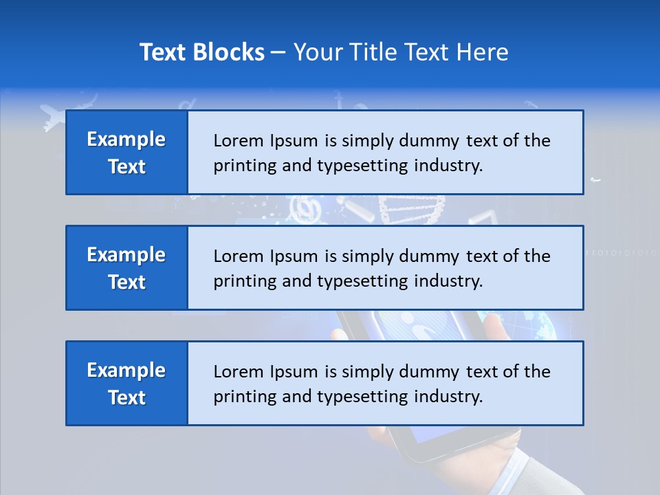 Hand Holding Monitor PowerPoint Template