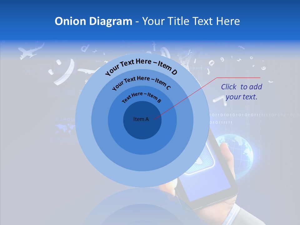 Hand Holding Monitor PowerPoint Template