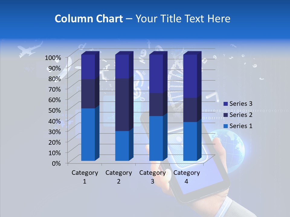 Hand Holding Monitor PowerPoint Template