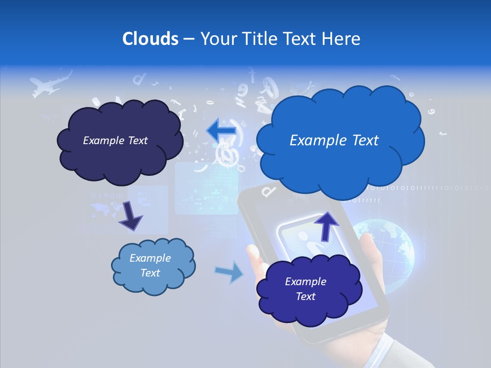 Hand Holding Monitor PowerPoint Template