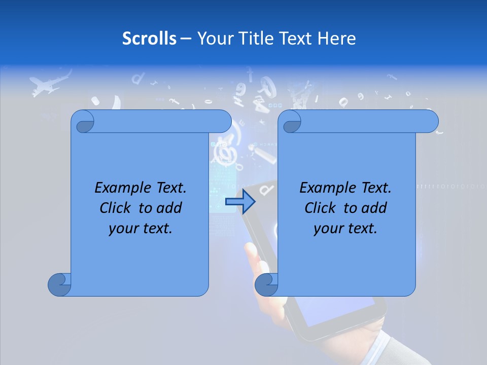Hand Holding Monitor PowerPoint Template