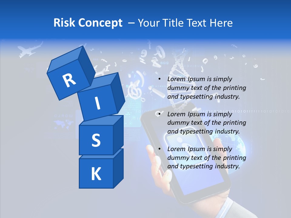 Hand Holding Monitor PowerPoint Template