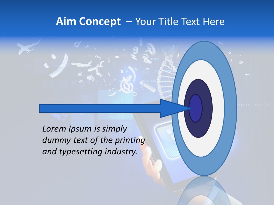 Hand Holding Monitor PowerPoint Template