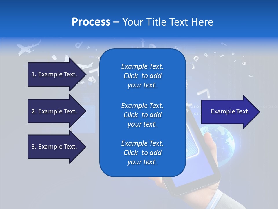 Hand Holding Monitor PowerPoint Template