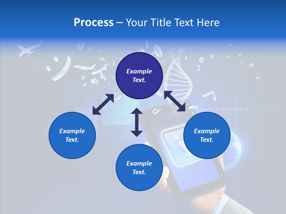 Hand Holding Monitor PowerPoint Template