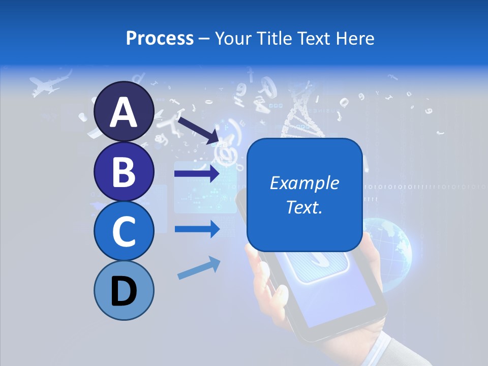 Hand Holding Monitor PowerPoint Template