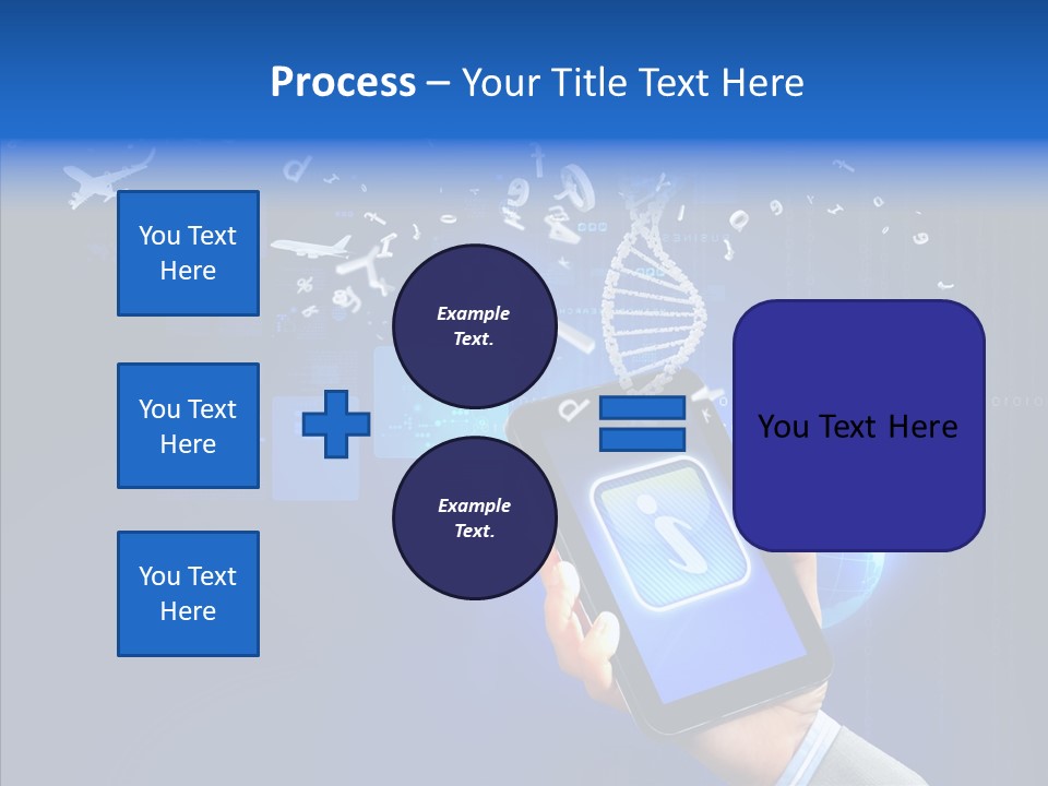 Hand Holding Monitor PowerPoint Template