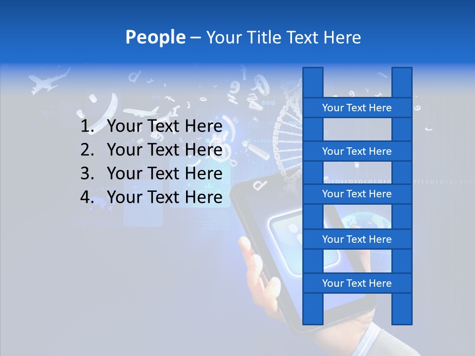 Hand Holding Monitor PowerPoint Template