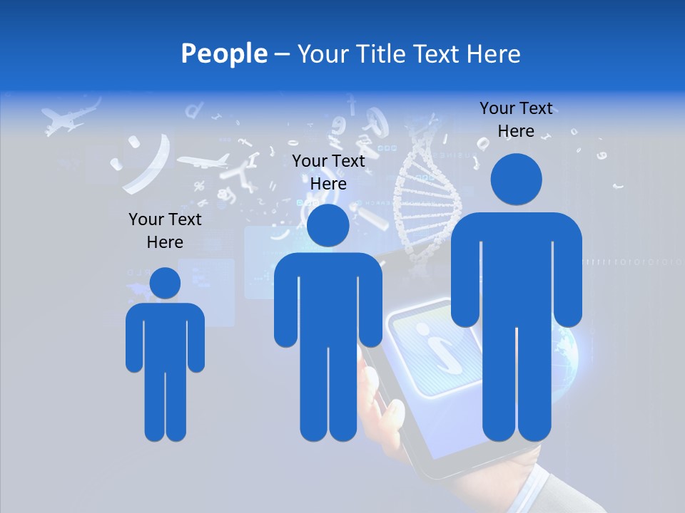 Hand Holding Monitor PowerPoint Template