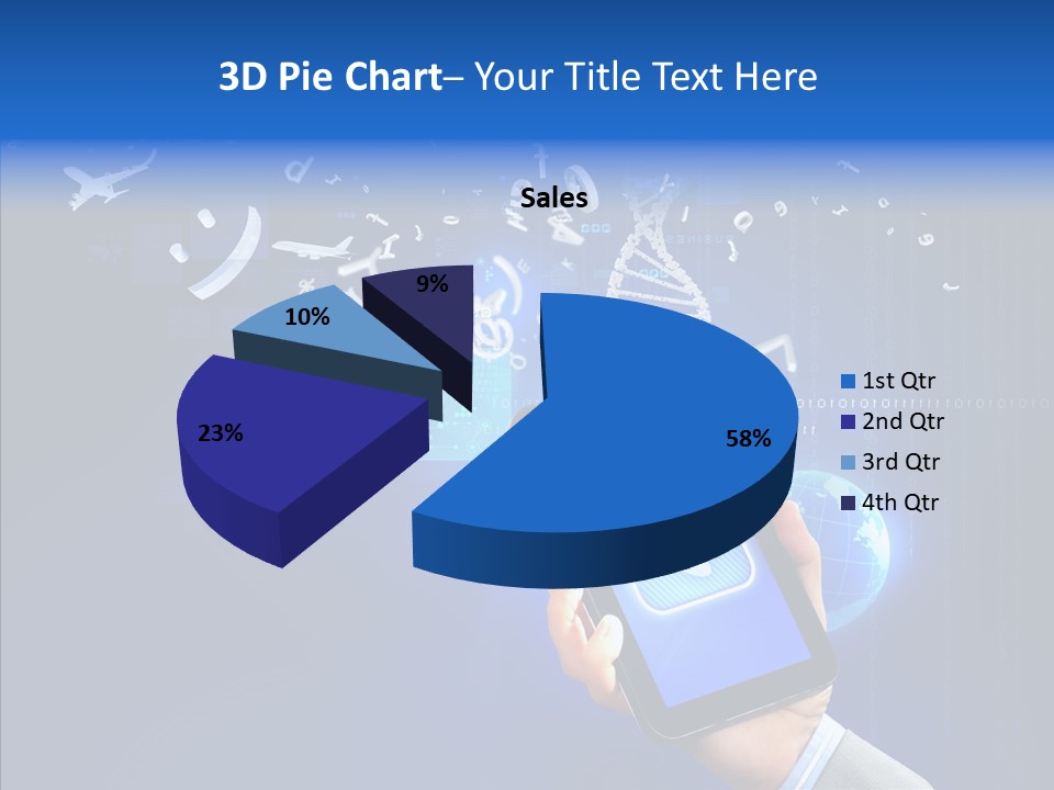 Hand Holding Monitor PowerPoint Template
