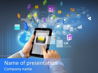 Touchscreen Email Wireless PowerPoint Template