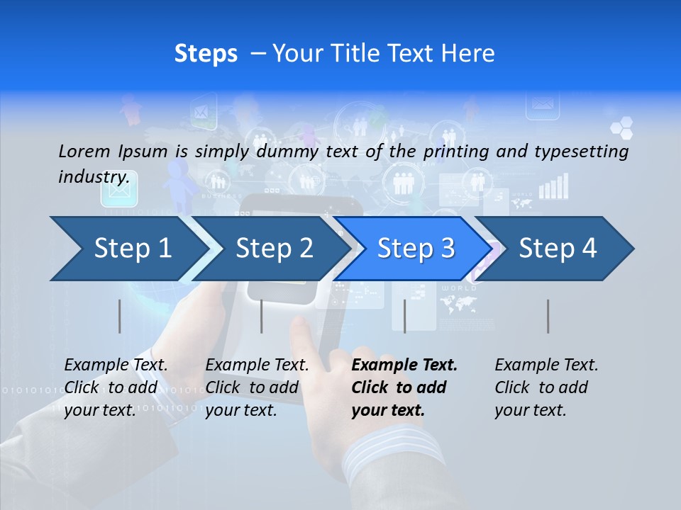 Touchscreen Email Wireless PowerPoint Template