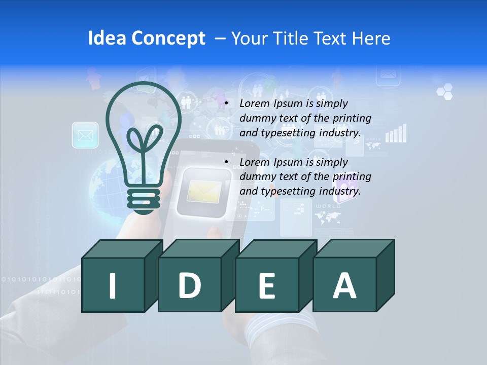 Touchscreen Email Wireless PowerPoint Template