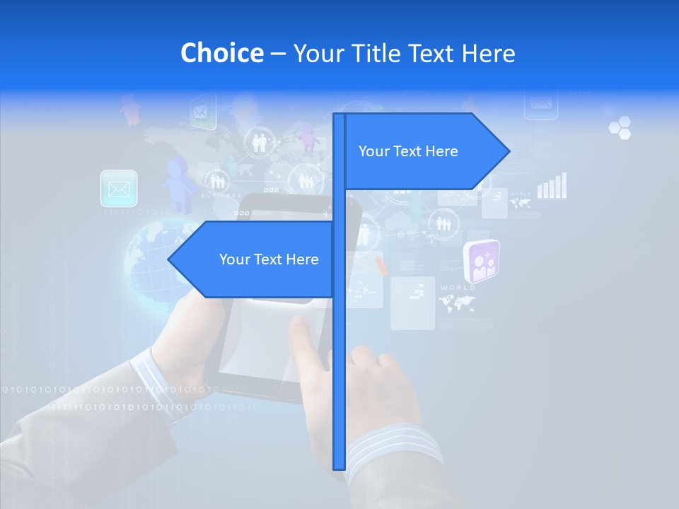 Touchscreen Email Wireless PowerPoint Template