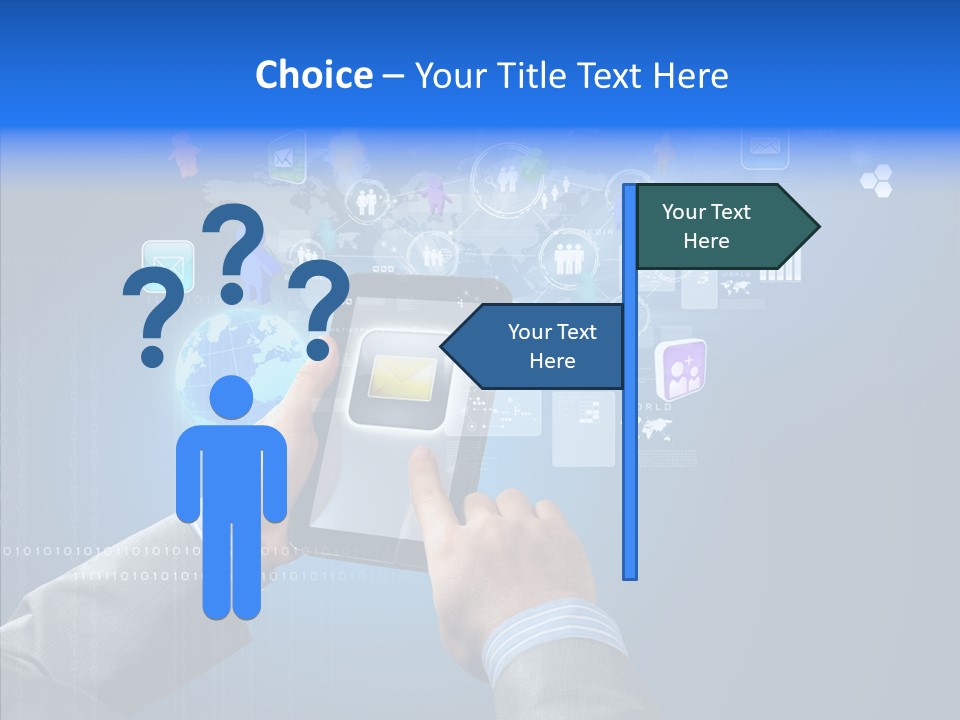 Touchscreen Email Wireless PowerPoint Template