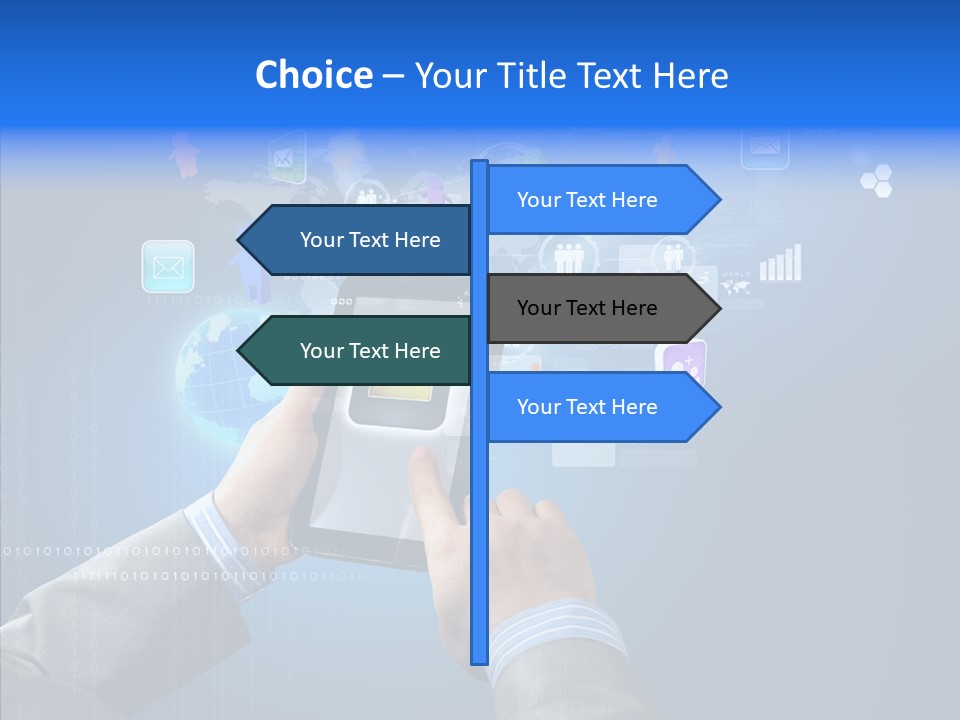 Touchscreen Email Wireless PowerPoint Template