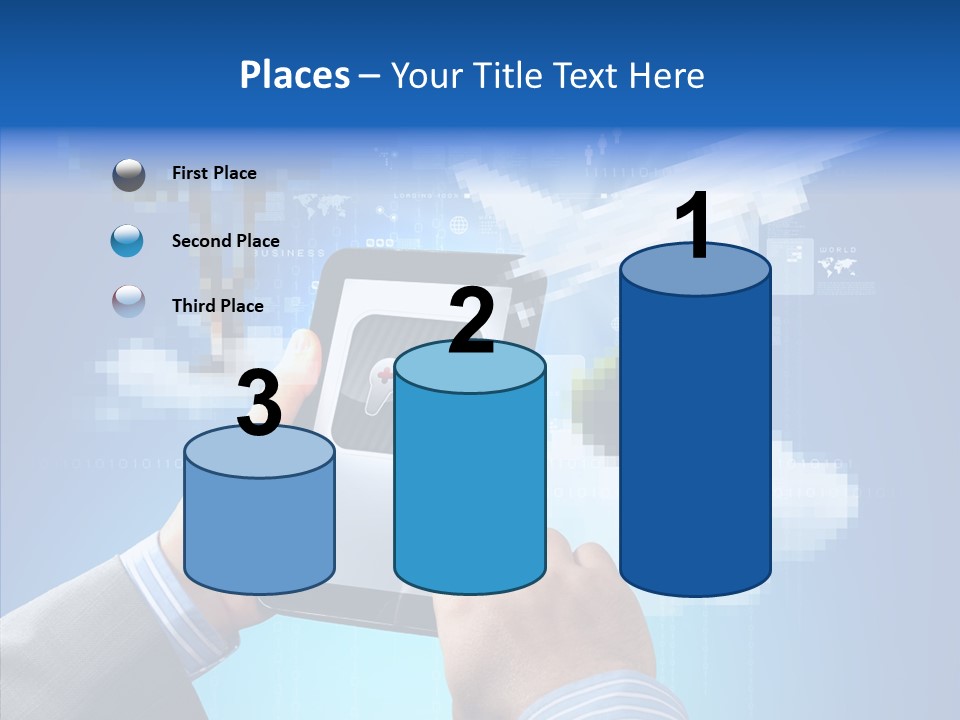 Male Modern Blue PowerPoint Template