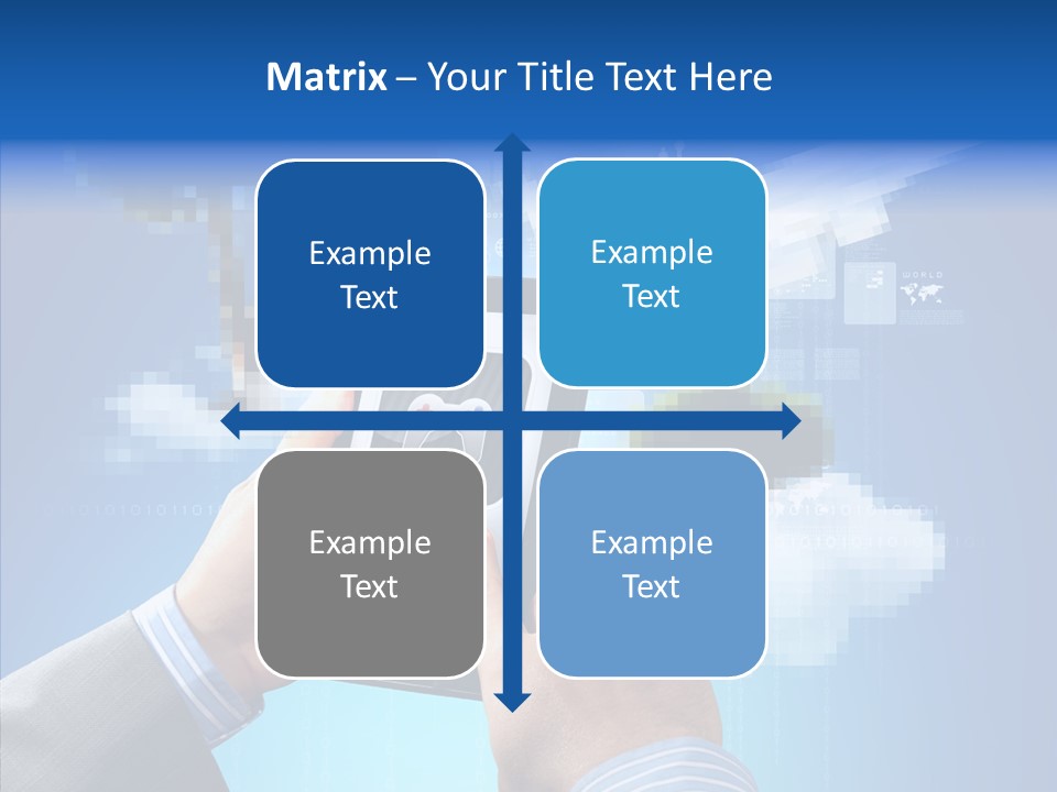 Male Modern Blue PowerPoint Template