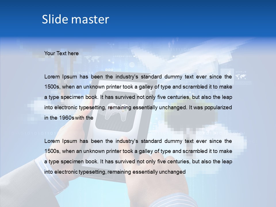 Male Modern Blue PowerPoint Template