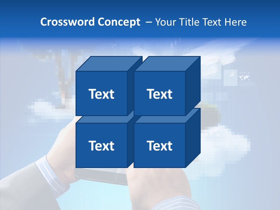 Male Modern Blue PowerPoint Template