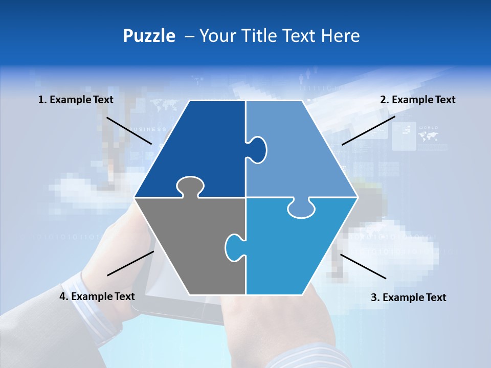 Male Modern Blue PowerPoint Template