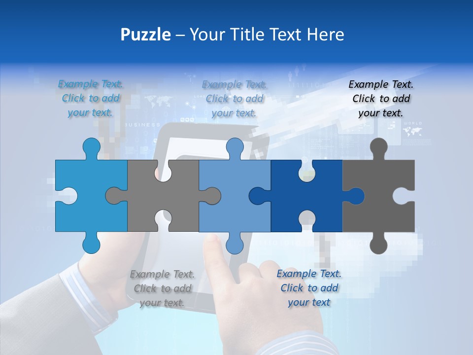 Male Modern Blue PowerPoint Template