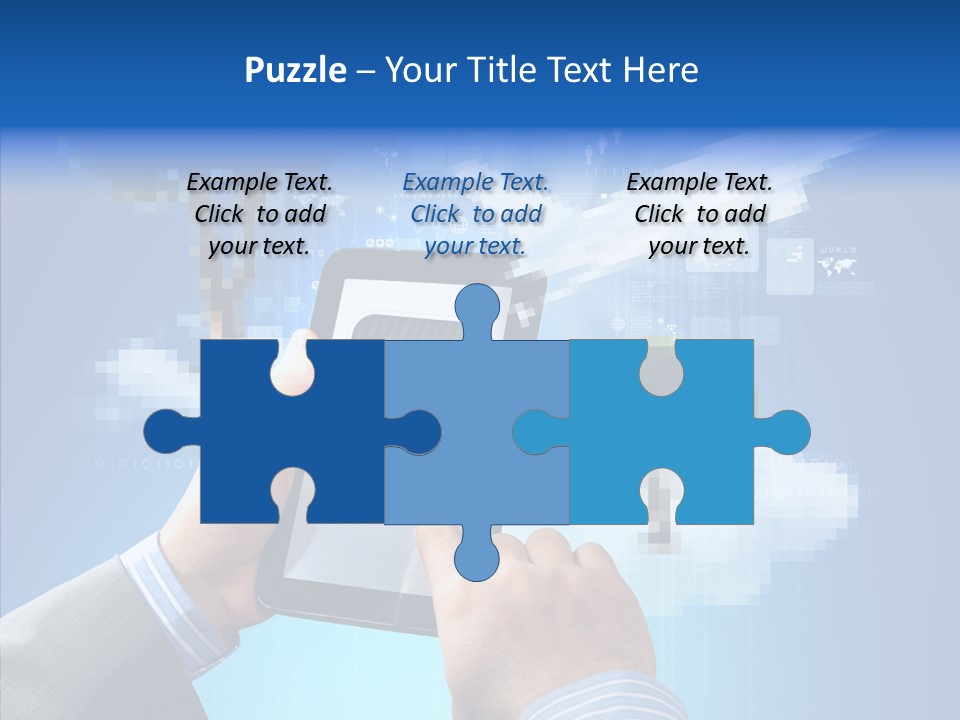 Male Modern Blue PowerPoint Template