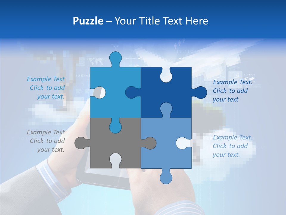 Male Modern Blue PowerPoint Template