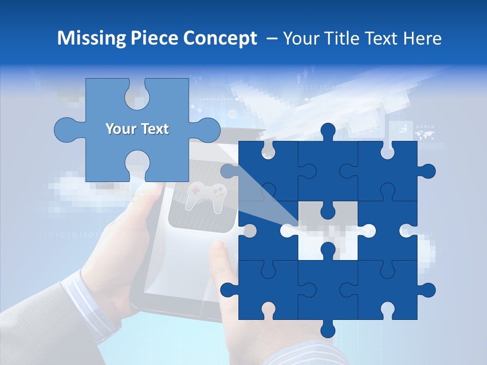 Male Modern Blue PowerPoint Template