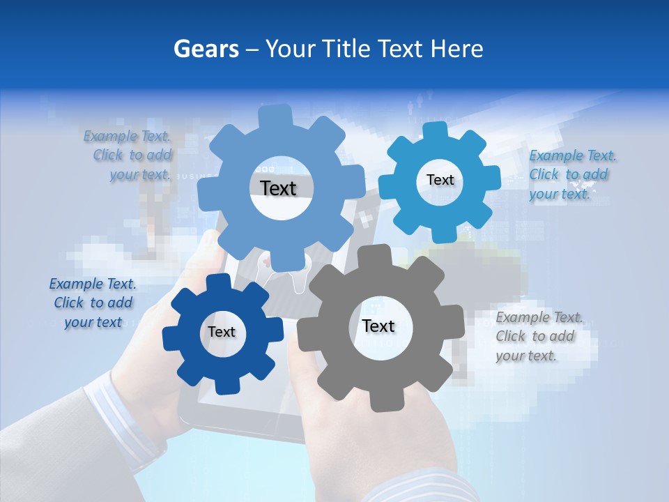 Male Modern Blue PowerPoint Template