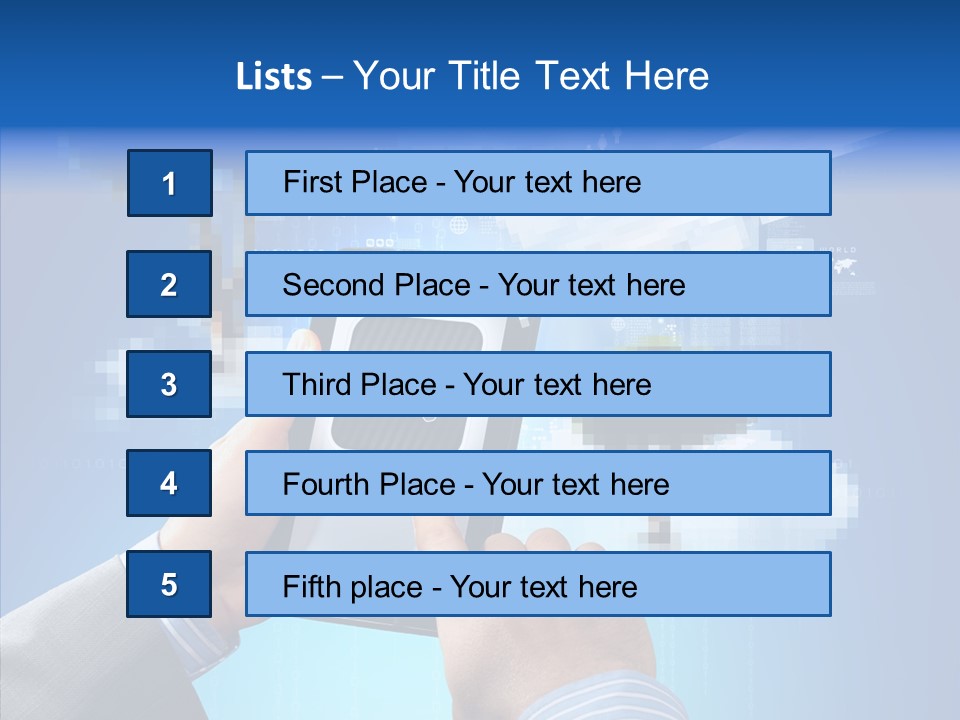 Male Modern Blue PowerPoint Template