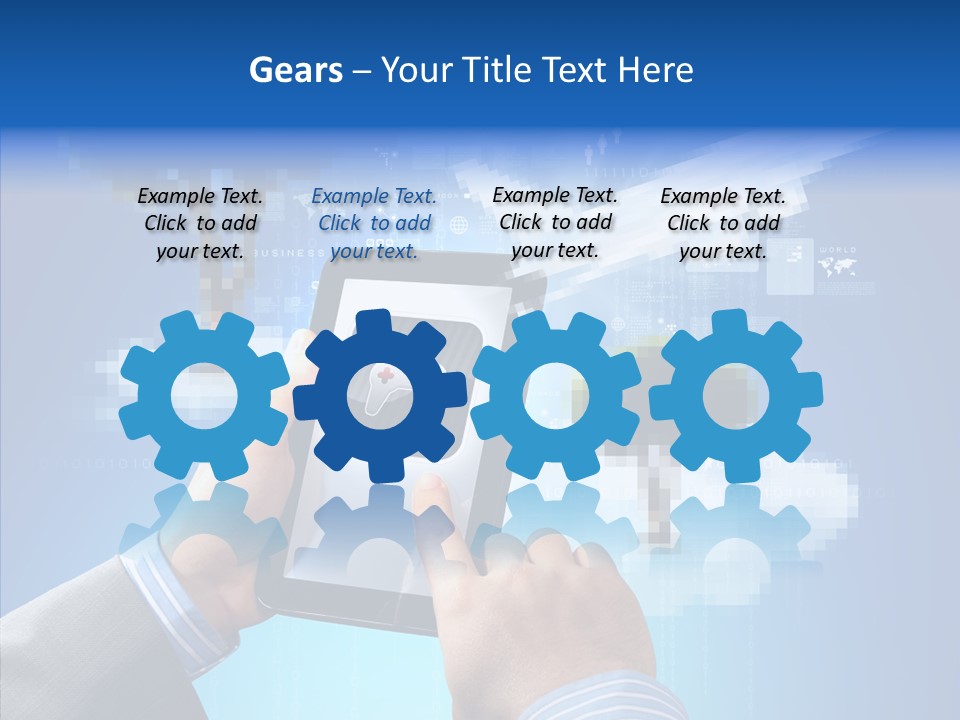 Male Modern Blue PowerPoint Template