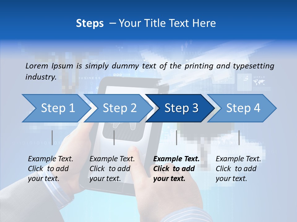 Male Modern Blue PowerPoint Template