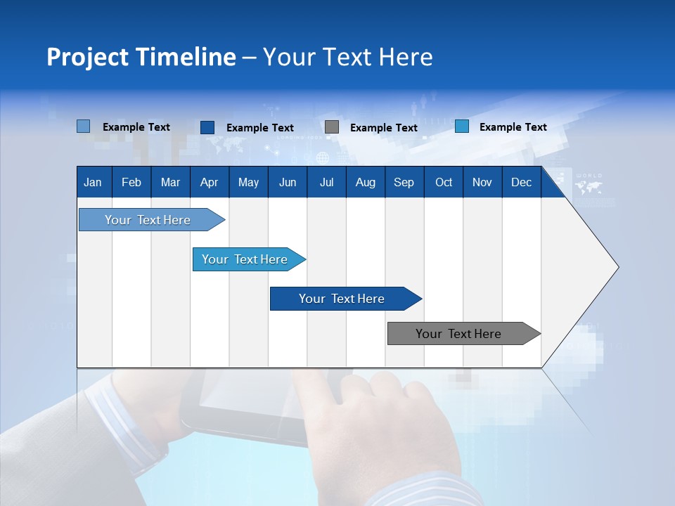 Male Modern Blue PowerPoint Template