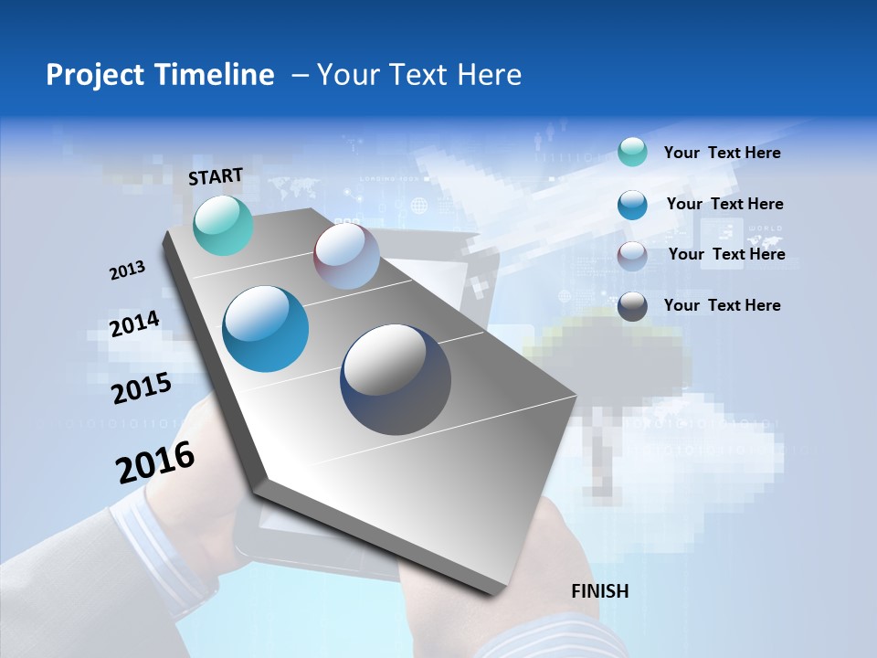 Male Modern Blue PowerPoint Template