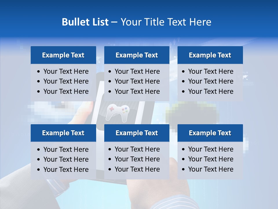 Male Modern Blue PowerPoint Template