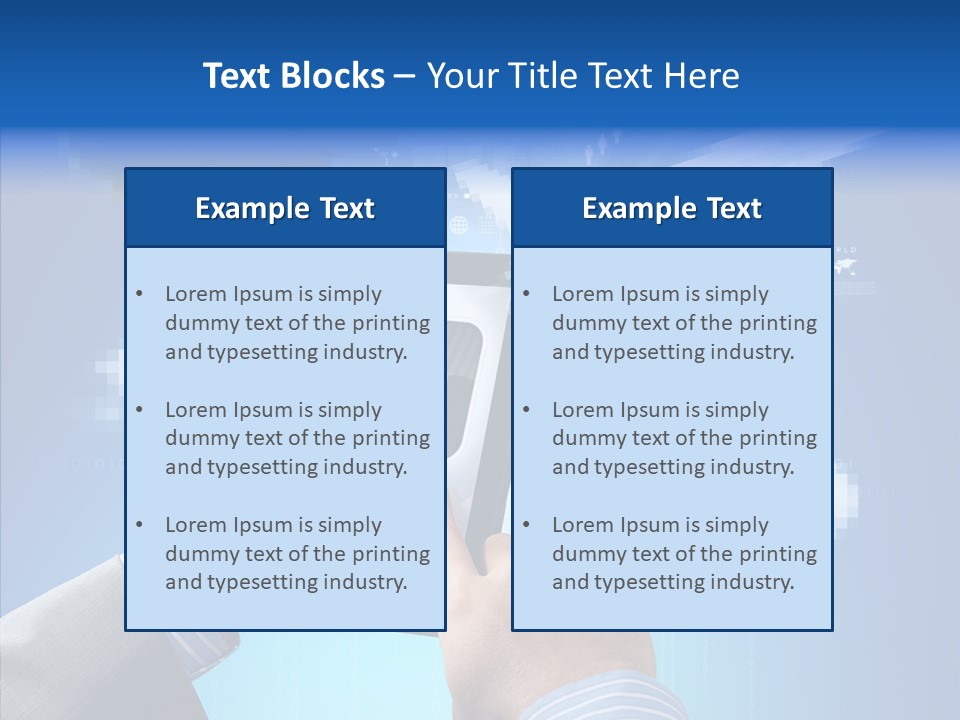 Male Modern Blue PowerPoint Template