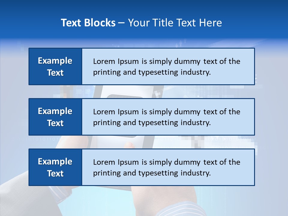Male Modern Blue PowerPoint Template